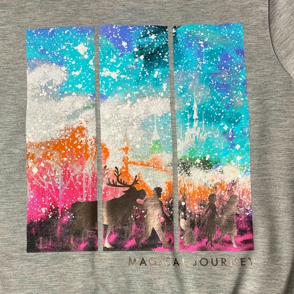 Disney Girls Grey Frozen 2 Long Sleeve Tee - NWOT - Picture 3 of 3